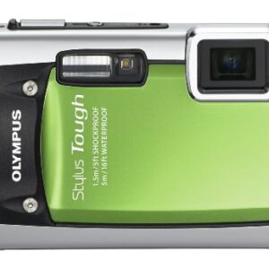 Olympus Stylus Tough 6020 14MP Digital Camera with 5x Wide Angle Zoom and 2.7 inch LCD (Green) (Old Model)