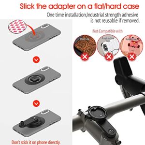 FASTAND Aluminum Bike Stem Phone Mount with Universal Adapter, Quick Attach/Detach Headtube Phone Holder Compatible with iPhone, Samsung, and Google on Road & Mountain Bikes - Black