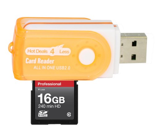 16GB Class 10 Memory Card SDHC High Speed 20MB/Sec. Blazing Fast Card For CANON POWERSHOT A2100 IS A495 IS A3000 IS A3100 IS. A free Hot Deals 4 Less High Speed all in one Card Reader is included. Comes with.