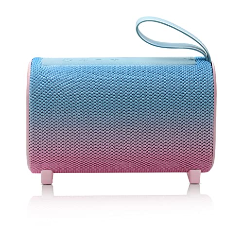 Portable Bluetooth Speaker, IPX5 Waterproof Wireless Speaker, Outdoor Speakers, Dual Pairing, Stereo Sound, Active Extra Bass, 49FT Bluetooth Range, 360Mins Playtime for Home,Party,Gifts(Blue&Pink)