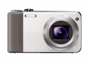 sony cyber-shot dsc-hx7v 16.2 mp exmor r cmos digital still camera with 10x wide-angle optical zoom g lens, 3d sweep panorama, and full 1080/60i hd video (white)