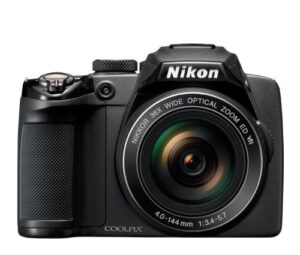 nikon coolpix p500 12.1 cmos digital camera with 36x nikkor wide-angle optical zoom lens and full hd 1080p video (black) (renewed)