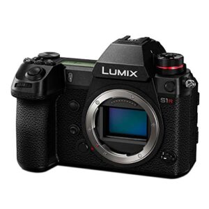 panasonic lumix s1r full frame mirrorless camera with 47.3mp mos high resolution sensor, l-mount lens compatible, 4k hdr video and 3.2” lcd – dc-s1rbody