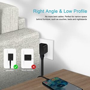 USB Wall Charger, 2Pack Flat USB Charger Block iPad Charging Block Fast Charging Cube Charger Box Right Angle Plug Adapter for iPad Pro,iPad Mini,iPad Air 1/2/3, iPhone 14 13 12 11 Max,Samsung,Pixel