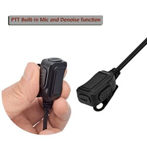 HYS Walkie Talkie Radio Earpiece with Mic, Acoustic Tube Headset with PTT for Baofeng UV-5R Kenwood Retevis H-777 RT1 RT21 RT22 WOUXUN KG-699 KG-689 Two Way Radio