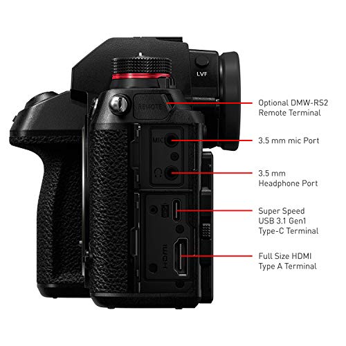 Panasonic LUMIX S1R Full Frame Mirrorless Camera with 47.3MP MOS High Resolution Sensor, 24-105mm F4 L-Mount S Series Lens, 4K HDR Video and 3.2” LCD - DC-S1RMK