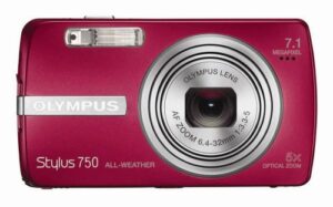 olympus stylus 750 7.1mp digital camera with digital image stabilized 5x optical zoom and ccd shift stabilization (red)