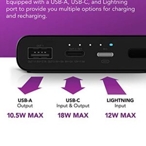 ZMI LevPower M10 MFi & Qi Certified USB PD Portable Charger with USB-C & Lightning Ports, Wireless Power Bank Compatible with iPhone 14/13/12/11/Pro/Max/X/XS/XS Max/8/8 Plus & iPad