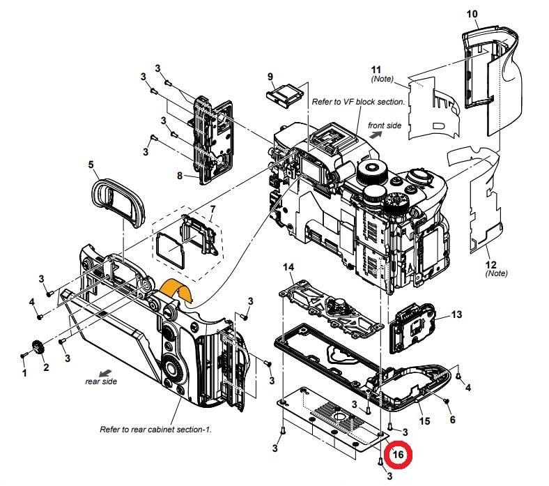 Bottom Cover Plate Assy (88100) Compatible with Sony Digital Camera