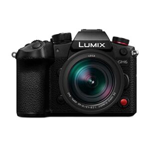 panasonic lumix gh6, mirrorless micro four thirds camera with 7.5-stop 5-axis dual image stabilizer, 12-60mm f2.8-4.0 leica lens – dc-gh6lk (renewed)