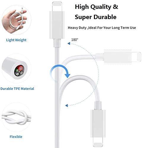 esbeecables Aux Cord for iPhone, Apple MFi Certified Lightning to 3.5mm Aux Cable for Car Compatible with iPhone 14 13 12 11 XS XR X 8 7 6 iPad iPod for Car Home Stereo Headphone Speaker, 3.3FT White