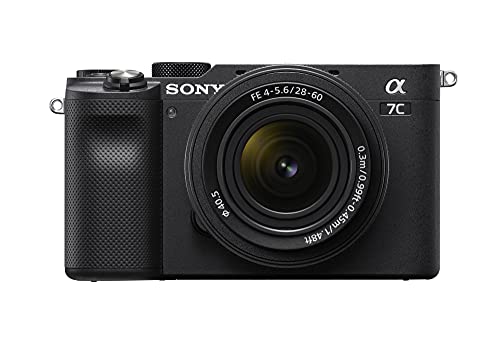 Sony Alpha a7C Full-Frame Compact Mirrorless Camera (Black) Bundle with FE 28-60mm and 24mm Lens (5 Items)