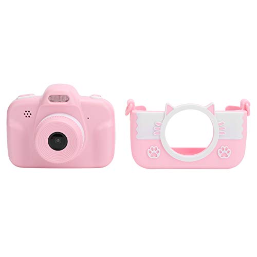 Children Full Hd Digital Camera, 2.8In Touch Display Screen Video Camera, Super Mini Size Camera with Silicone Protective Cover, Support Continuous Shooting, Time Lapse Photography (Pink)