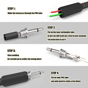 Ancable 10-Pack TS Mono Male Plug 1/8" 3.5mm Solder Type DIY Audio Cable Connector