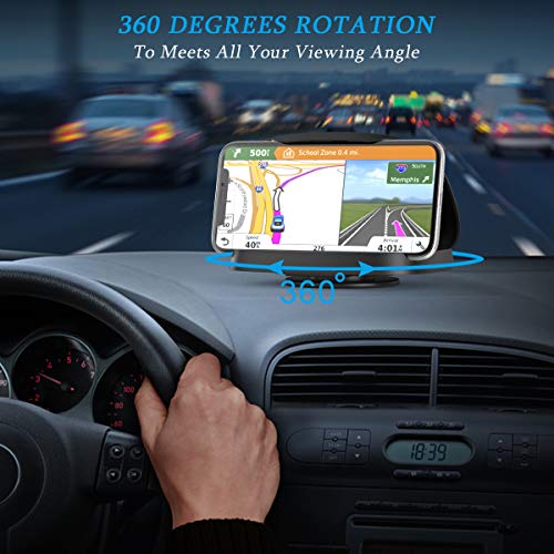 JOYEKY Cell Phone Holder for Car, Vertical Horizontal Car Phone Mount with 360° Rotate Dashboard Cradle Compatible iPhone Samsung Galaxy Android Smartphones, GPS Devices