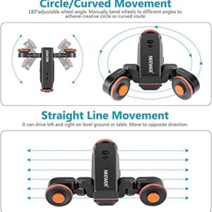 Neewer 3-Wheels Wireless Video Camera Dolly, 3-Speed Motorized Electric Track Rail Slider Dolly Car with Remote Control, Compatible with DSLR Camera, Camcorder, Gopro, iPhone, and Android Smartphone