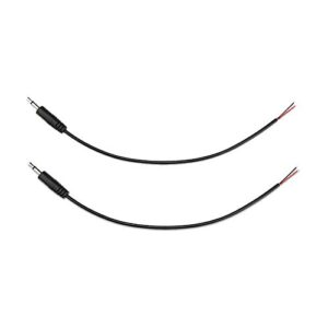 accessonico replacement 3.5mm male plug to bare wire open end ts 2 pole mono 1/8″ jack connector repair audio cable (2 pack 12in)