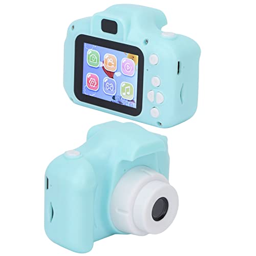 Luqeeg Kids Digital Camera - 2.0 Inch IPS Screen, Rechargeable Video Camera for Boys Girls, Portable Selfi Cameras with Silicone Case, Support Recordings, Videos and Play Games, 32GB Card