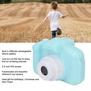 Luqeeg Kids Digital Camera - 2.0 Inch IPS Screen, Rechargeable Video Camera for Boys Girls, Portable Selfi Cameras with Silicone Case, Support Recordings, Videos and Play Games, 32GB Card