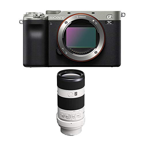 Sony Alpha a7C Full-Frame Compact Mirrorless Camera (Silver) Bundle with FE 70-200mm f/4.0 G OSS Lens (6 Items)
