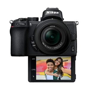 nikon z 50 dx-format mirrorless camera body with nikkor z dx 16-50mm f/3.5-6.3 vr lens (renewed)