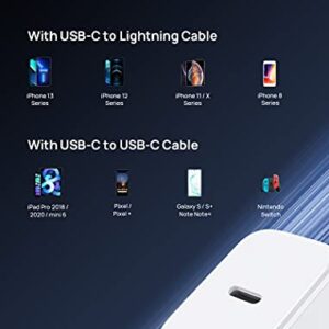 20W USB C Charger, JSAUX USB-C PD Fast Charger Block Type C Wall Charger Power Adapter Compatible with iPhone 14/14 Pro/14 Pro Max/14 Plus/13/12/11/SE, iPad Pro/Air, Google Pixel 6/5/4, Galaxy S22 S21