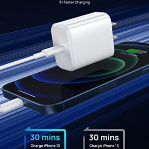 20W USB C Charger, JSAUX USB-C PD Fast Charger Block Type C Wall Charger Power Adapter Compatible with iPhone 14/14 Pro/14 Pro Max/14 Plus/13/12/11/SE, iPad Pro/Air, Google Pixel 6/5/4, Galaxy S22 S21