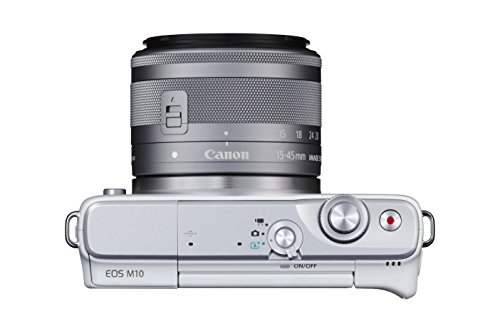 Canon EOS M10 Mirrorless Camera Kit with EF-M 15-45mm Image Stabilization STM Lens Kit (White)