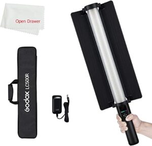 godox lc500r rgb led light stick lighting,2500k-8500k full color, 14 lighting effects, with remote control + carry bag