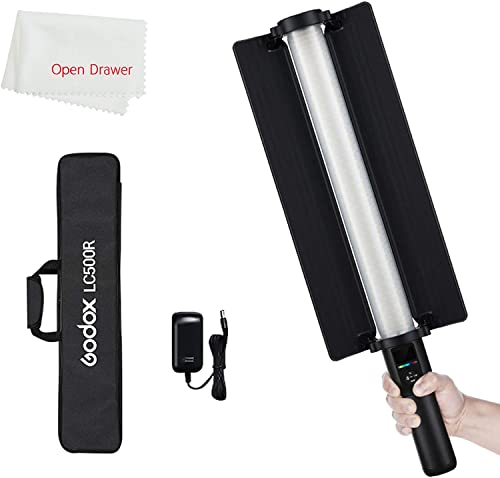 Godox LC500R RGB LED Light Stick Lighting,2500K-8500K Full Color, 14 Lighting Effects, with Remote Control + Carry Bag