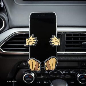 Hug Buddy Groot Marvel Air Vent Car Phone Holder, Adjustable, Universal Fit, Cell Phone Mount Compatible with iPhone, Samsung Galaxy, LG, Google, Nexus 5X, Moto, Black and Other Smartphones