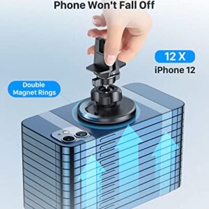 YOSH Mag-Safe Car Mount Air Vent, Car Phone Holder iPhone Magnetic Phone Car Mount Magnet Phone Holder for Cars, for iPhone 14/13/12 Series & MagSafe Case with Double Lock Clip Without Metal Plates