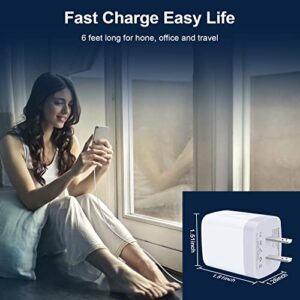 Super Fast Charger Samsung Type C for Samsung Galaxy A14 A13 5G A03S A53 A23 A54 A34 A33/S23 S22 Ultra/S21 FE/S20/A04S/Z Flip 4 3/Z Fold4,Pixel 7,USB C Wall Charger Charging Block 6FT USBC to C Cable