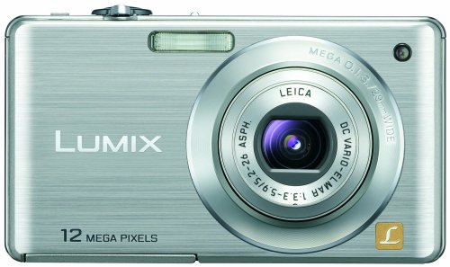 Panasonic Lumix DMC-FS15 12MP Digital Camera with 5x MEGA Optical Image Stabilized Zoom and 2.7 inch LCD (Silver)