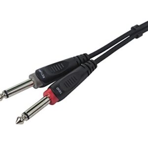 Monoprice 1/4-Inch TRS Male to Dual 1/4-Inch TS Male Insert Cable - 10 Feet - Black