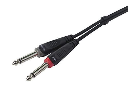 Monoprice 1/4-Inch TRS Male to Dual 1/4-Inch TS Male Insert Cable - 10 Feet - Black