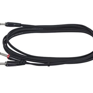 Monoprice 1/4-Inch TRS Male to Dual 1/4-Inch TS Male Insert Cable - 10 Feet - Black