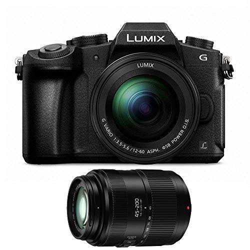 Panasonic Lumix DMC-G85 Mirrorless Micro Four Thirds Digital Camera with 12-60mm + 45-200mm Lens & Carrying Case (Black)