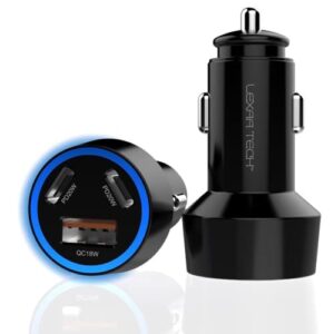 usb c car charger fast charging – lexaa tech 58w usb car charger adapter dual port pd&qc 3.0 compatible with iphone 14 13 12 pro max x xr xs 8 samsung galaxy note 20/10 s23/22/21 google pixel