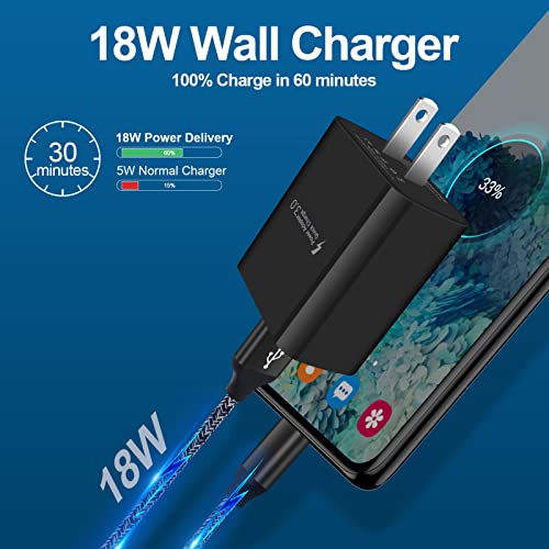 Android Fast Charger Samsung Phone Charger 3FT USB C Cable Cord for Samsung Galaxy S23 S23+ S22 Ultra Z Fold4 A53 S21 S10 S9 Z Flip4 A14 5G A13 A23 A33 A04 A73 A50, Google Pixel 7 Pro/7 6/6a, Moto