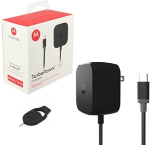 motorola turbopower 30 usb-c / type c fast charger – spn5912a (retail packaging) for moto z force