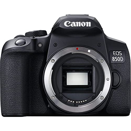 Canon EOS 850D / Rebel T8i DSLR Camera (Body Only), EOS Camera Bag + Sandisk Extreme Pro 64GB Card + 6AVE Electronics Cleaning Set, and More (International Model) (Renewed)