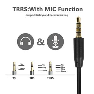 SinLoon Audio Output Cable 2 Pcs Gold Plated TRRS 3.5mm 4 Pole to Micro Male Hi-Fi Stereo Car Aux Cord for S3 i9300 S2 i9100 i9220 (3.5mm 4 Pole)