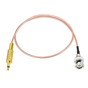 eightwood bnc male to 3.5mm 1/8” mono ts male plug stereo adapter coaxial power audio cable 1.6 feet