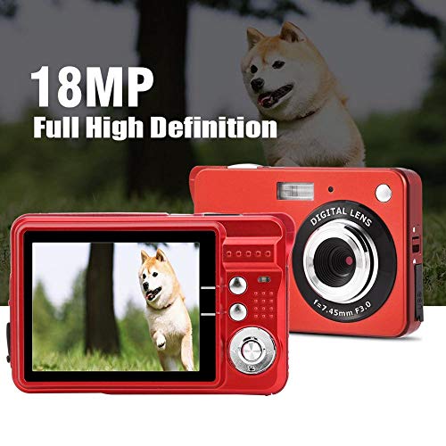 Digital Camera 8X Zoom Card Digital Camera 18 Mp 2.7in LCD Display Maximum Support 32gb Memory Card Built-in Microphone Selfie Camera for Boys and Girls(red) for 18 megapixel 8X Zoom