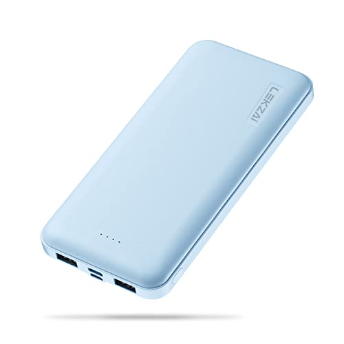 Lekzai USB-C Portable Phone Charger, Portable Charger with 3 Charging Outputs, 15,000mAh Slim Power Bank Fits for iPhone Samsung Tablet etc.