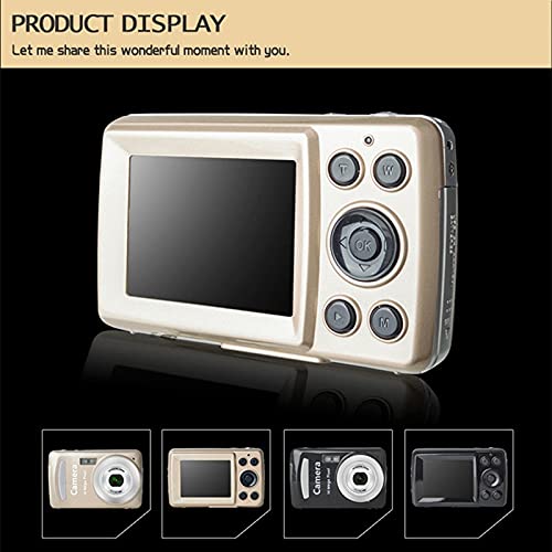 Wertygh Digital Camera,Portable Cameras 16 Million HD Pixel Compact Home Digital Camera for Kids Seniors Black