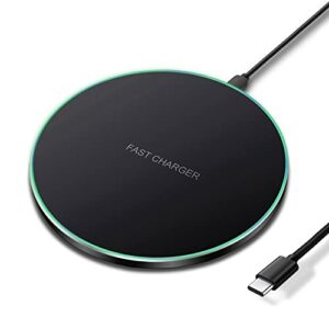 pdkuai wireless charger,20w max fast wireless charging pad with type-c cable compatible with iphone 13 14 12 11/pro/mini/pro max/se/x/xr/8/airpods,samsung galaxy/s22/s21/note 20/10(no ac adapter)