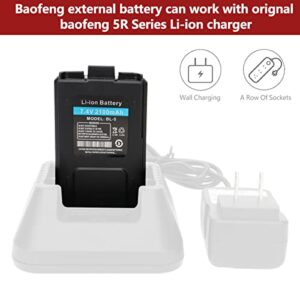 BAOFENG Orignal Extended Battery BL-5 2100mAh High Power Battery Replacement Battery for Two-Way Radio UV-5R BF-F8HP BF-F8RT BF-F8 BF-F8+ UV-5RX3 UV-5RE UV-5RTP R3 MK2 MK3X MK5 Plus Etc