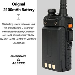 BAOFENG Orignal Extended Battery BL-5 2100mAh High Power Battery Replacement Battery for Two-Way Radio UV-5R BF-F8HP BF-F8RT BF-F8 BF-F8+ UV-5RX3 UV-5RE UV-5RTP R3 MK2 MK3X MK5 Plus Etc